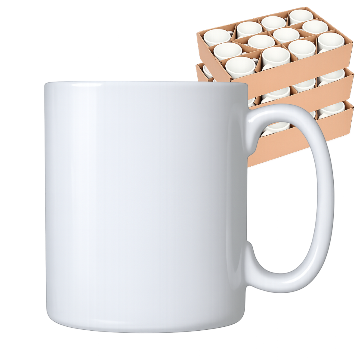 12 Canecas Branca De Sublimação Porcelana Sublimática 325ml