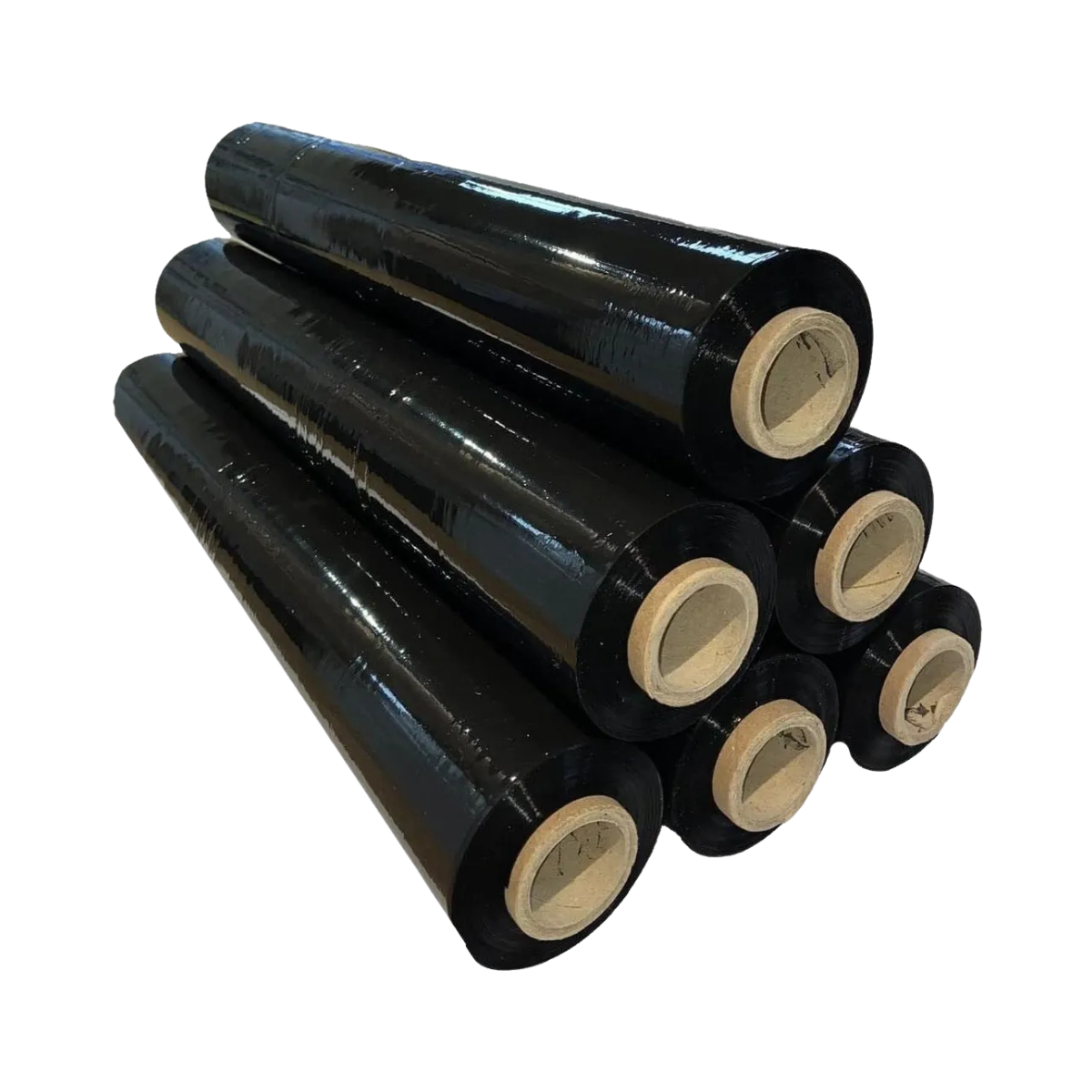 Filme Stretch Preto 3kg Rolo Bobina Plástico Embalagem 50cm X 25 Micras