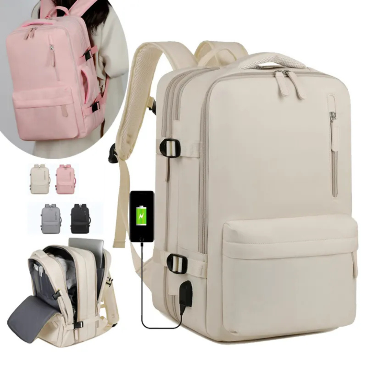 Mochila Bolsa Feminina E Masculina Grande Escolar Faculdade