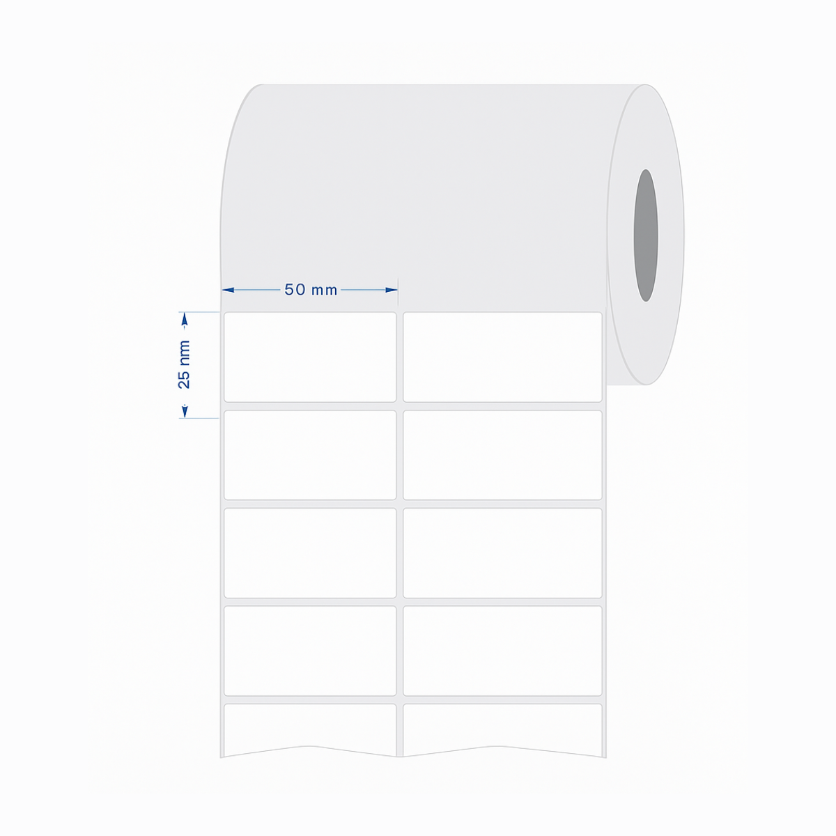 Rolos Etiquetas Térmica Full 50x25mm 2 Colunas 5x2,5cm Etiqueta Sku