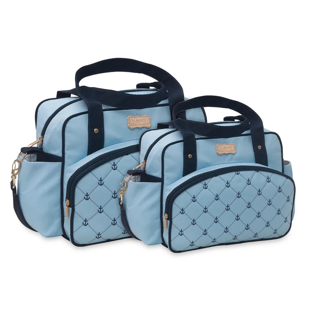 Kit 2 Bolsas Mala Saída Maternidade Bebê Luxo Com Alça Kit