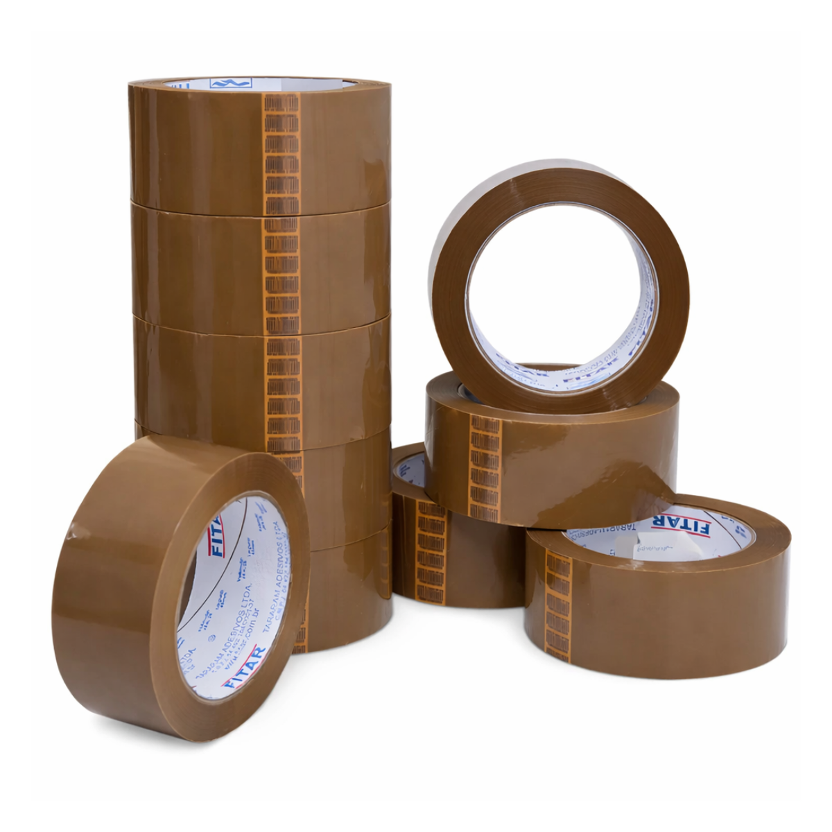 Fita Adesiva Marrom 45mm x 100 Metros Larga Resistente Caixa Papelão