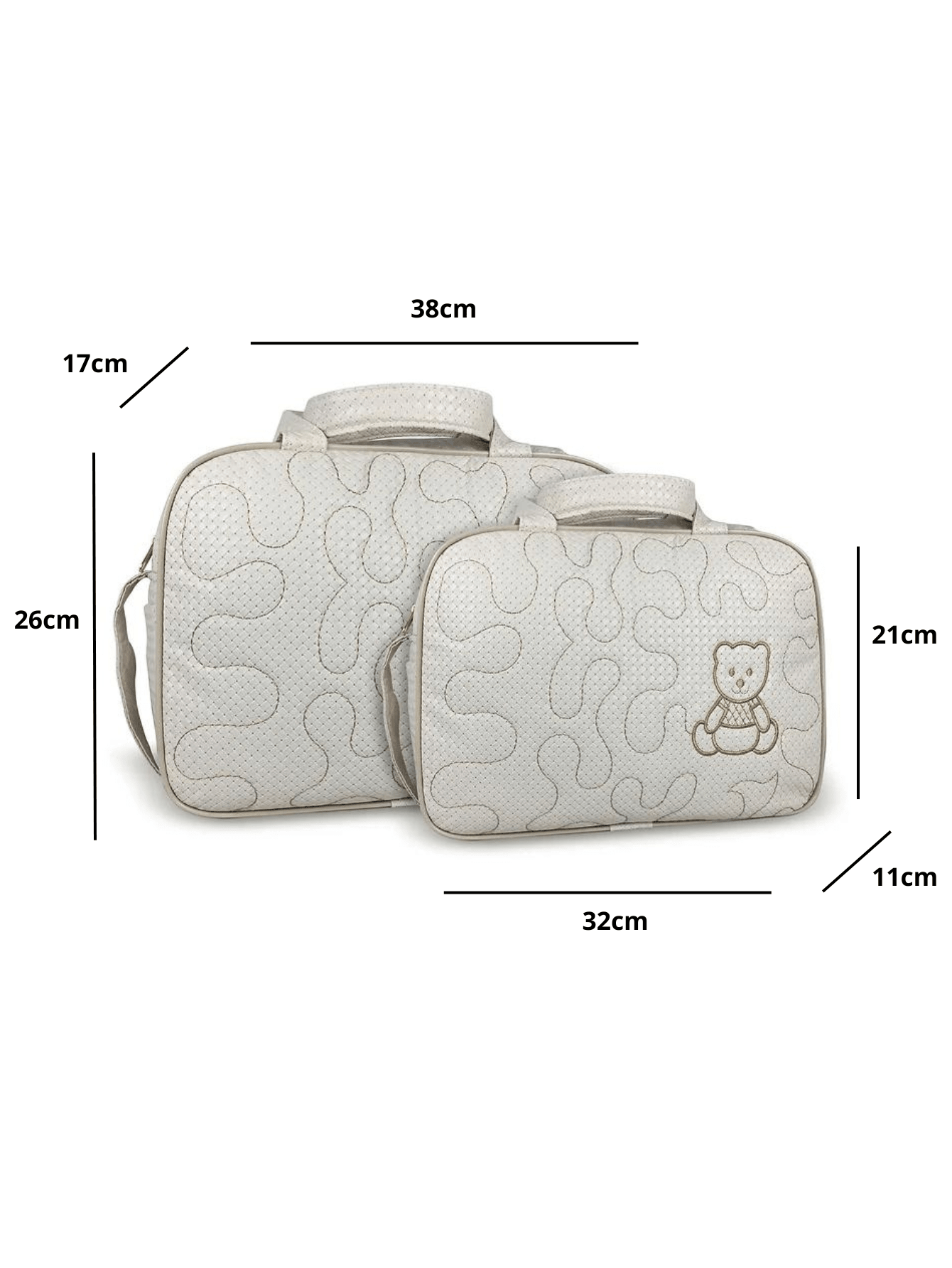 Kit Bolsas Saída Maternidade Reforçada Impermeável Bebê Menina Menino Enxoval Mave Baby Barata