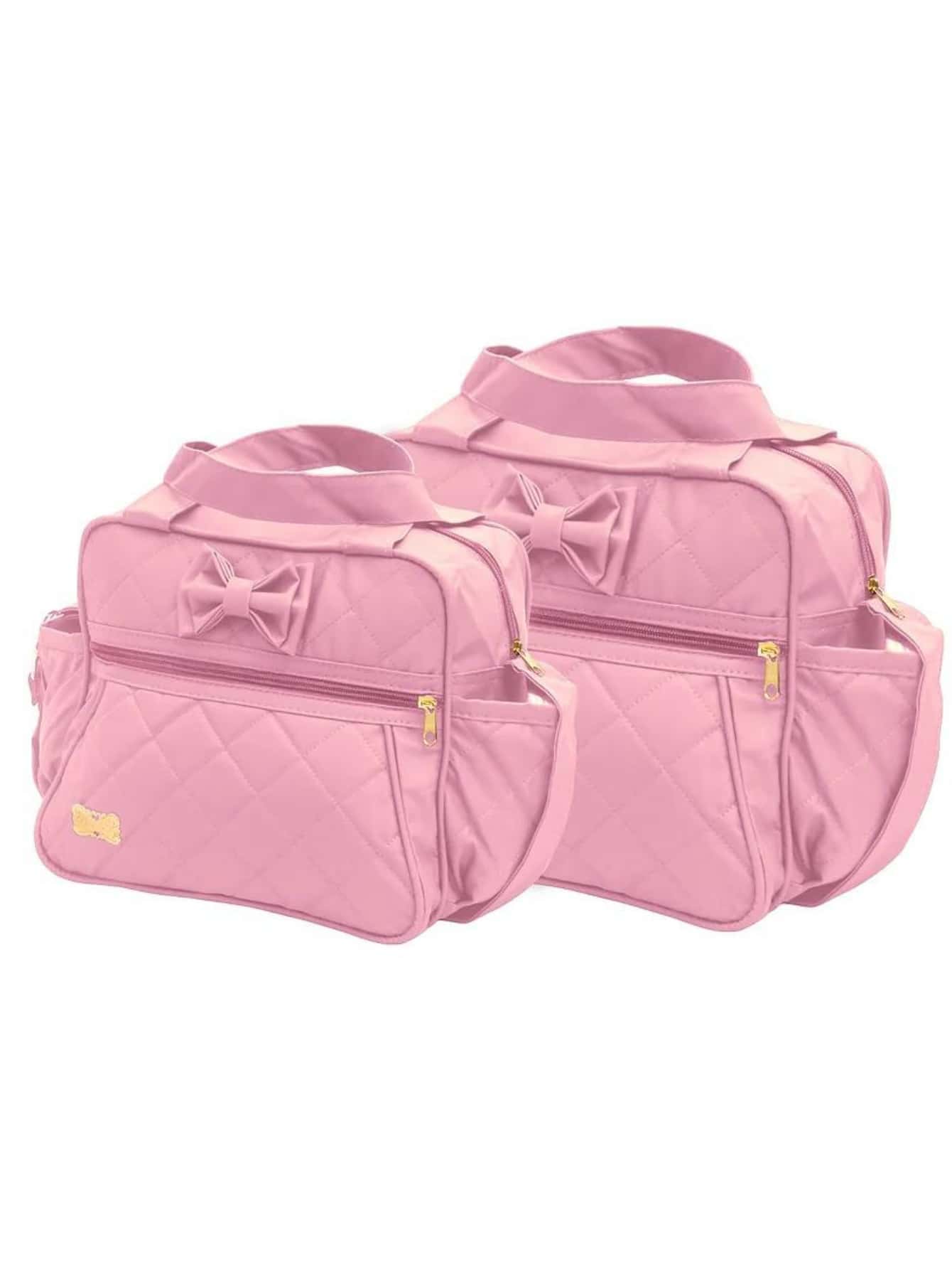 Kit Bolsa Maternidade Rosas 2 Peças Impermeável Luxo Mala De Flor Reforçada Menino Menina Bebê Barato