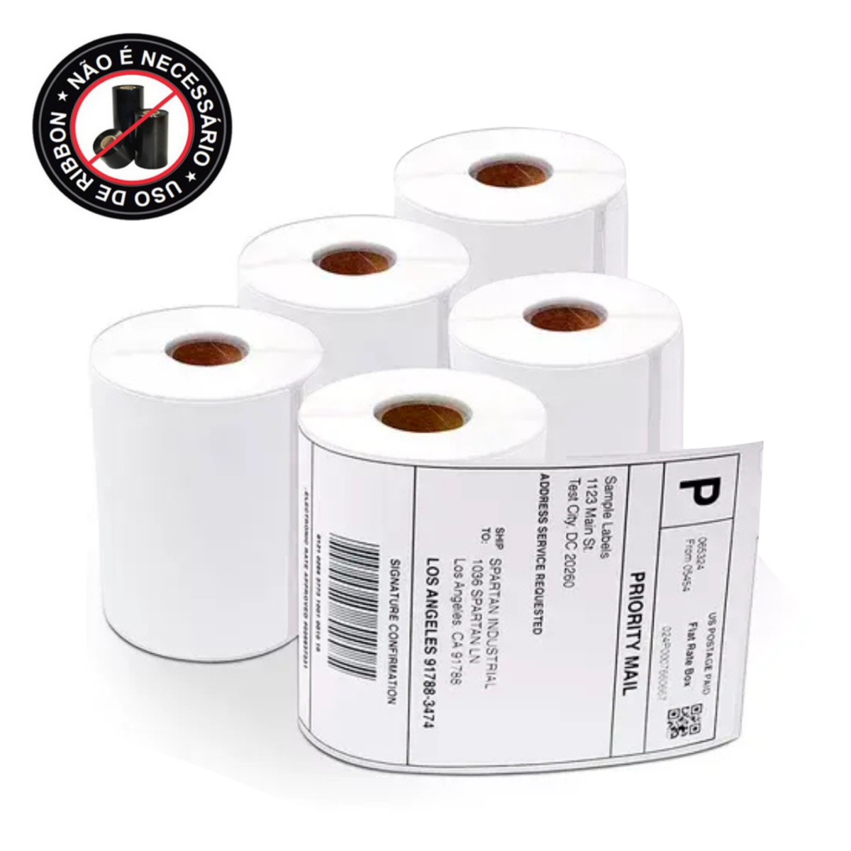 Kit 3 Rolos Com 200 Etiquetas Térmica 100x150 10x15 Zebra