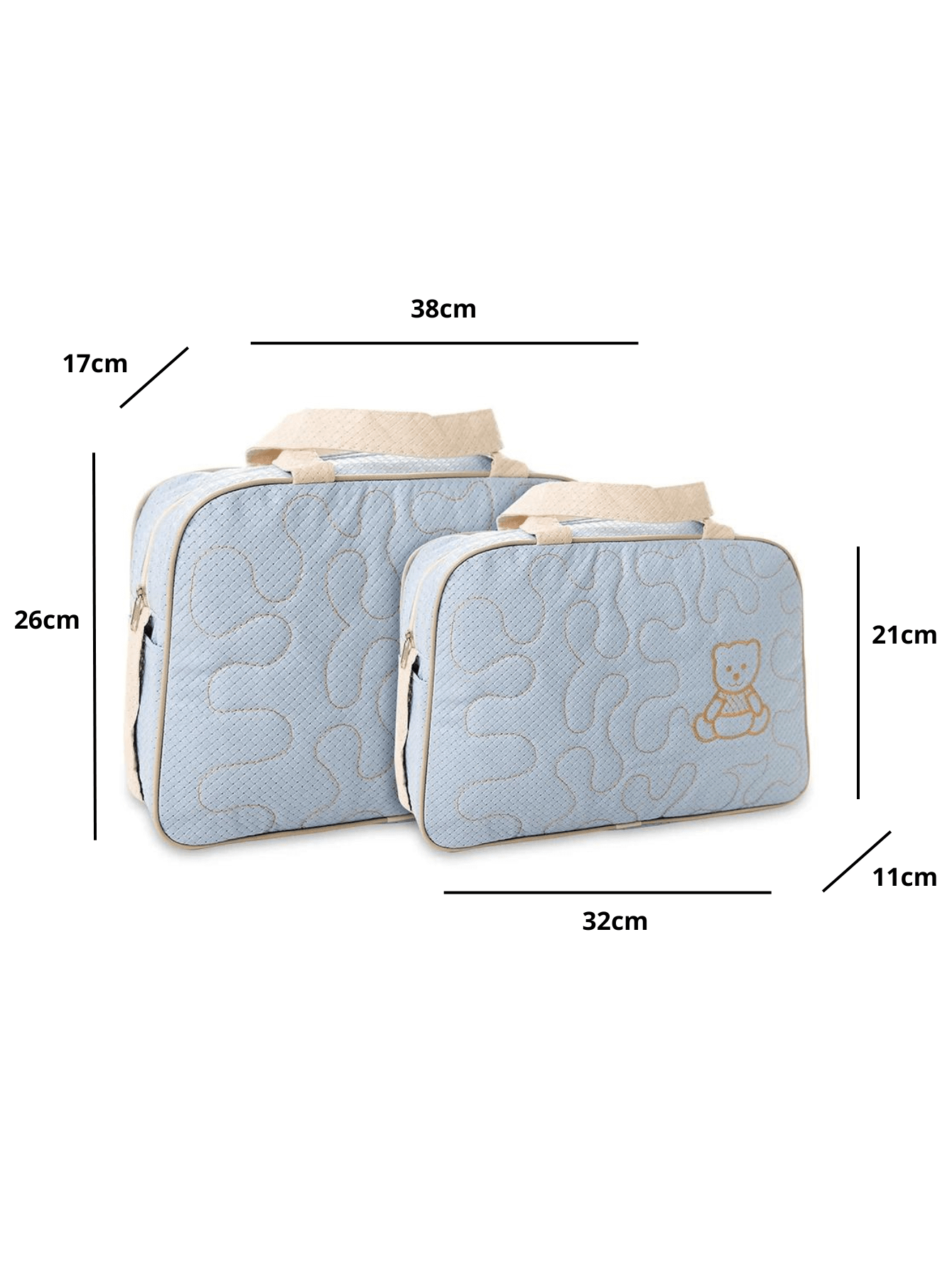 Kit Bolsas Saída Maternidade Reforçada Impermeável Bebê Menina Menino Enxoval Mave Baby Barata