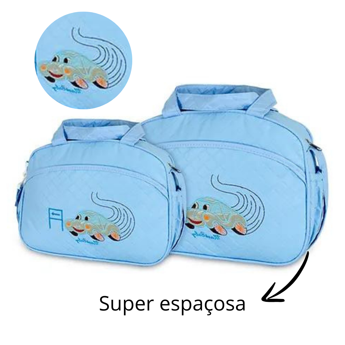 Kit 2 Bolsas Saída Maternidade Impermeável Reforçada Menino Menina Mãe E Bebê Barato