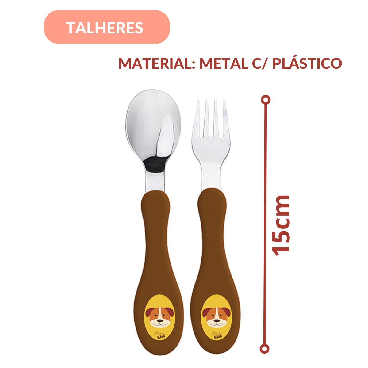 Kit Refeição Alimentação Infantil 3 Peças Prato e Talheres