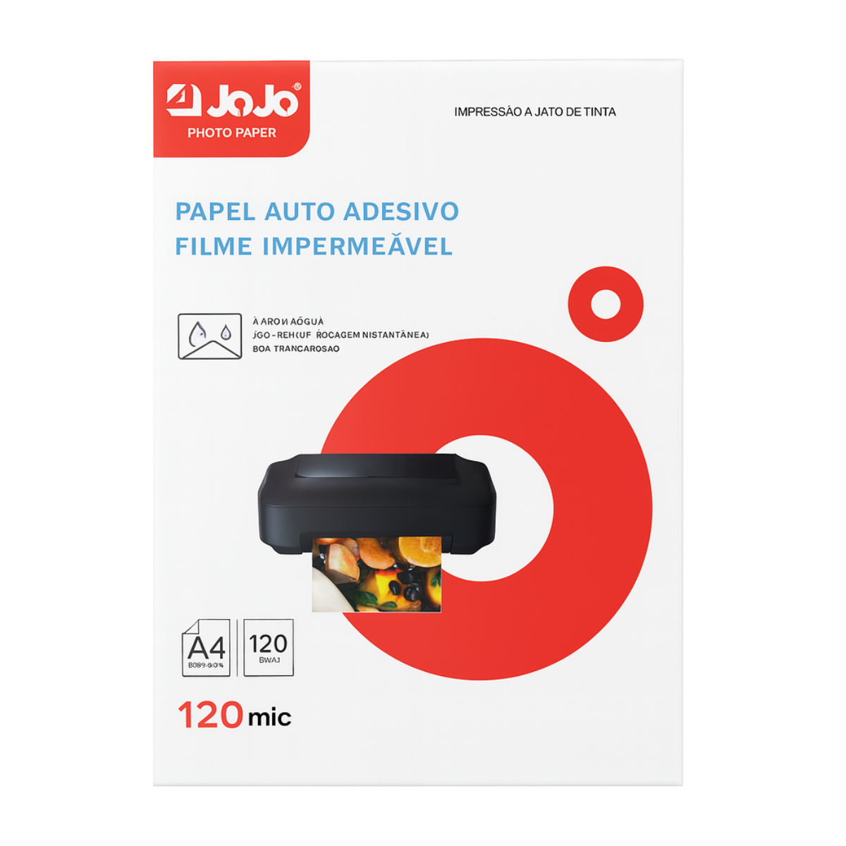 Vinil Adesivo A4 Branco 120 Mic Jojo Paper Papel Adesivo Brilhante Para Impressão