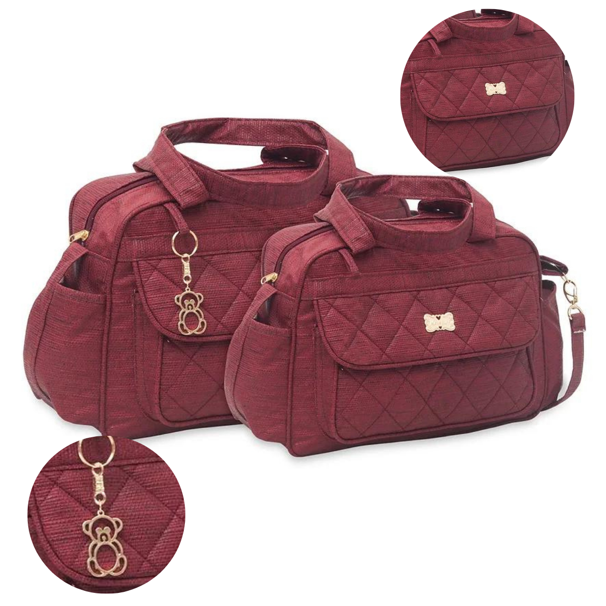 Kit 2 Bolsas Bebê Mala Saída Maternidade Com Alça Kit Luxo Barata Promoção
