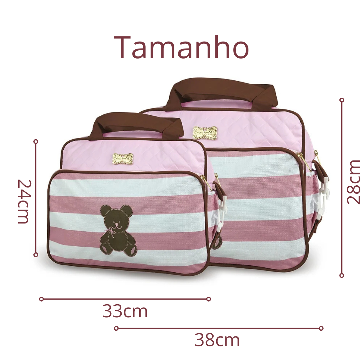 Kit Bolsa Bebê Saída Mala Maternidade Impermeável Térmica