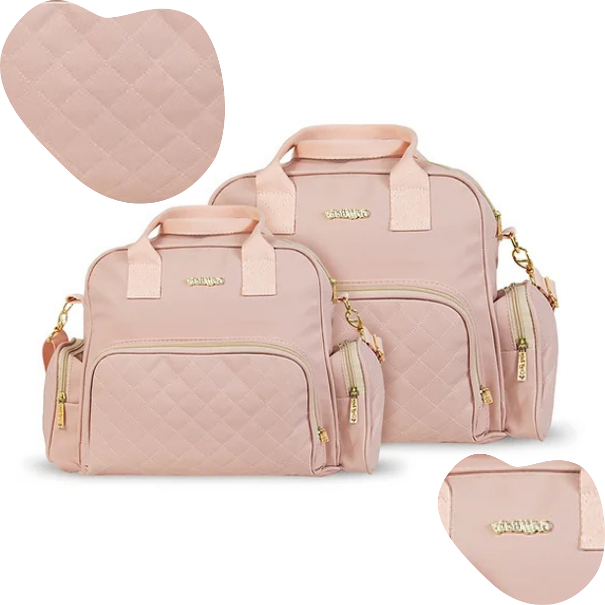 Kit Bolsa Saída Maternidade 2 Peças Mala Bebê De Griff Baby Resistente E Impermeável Menino Menina