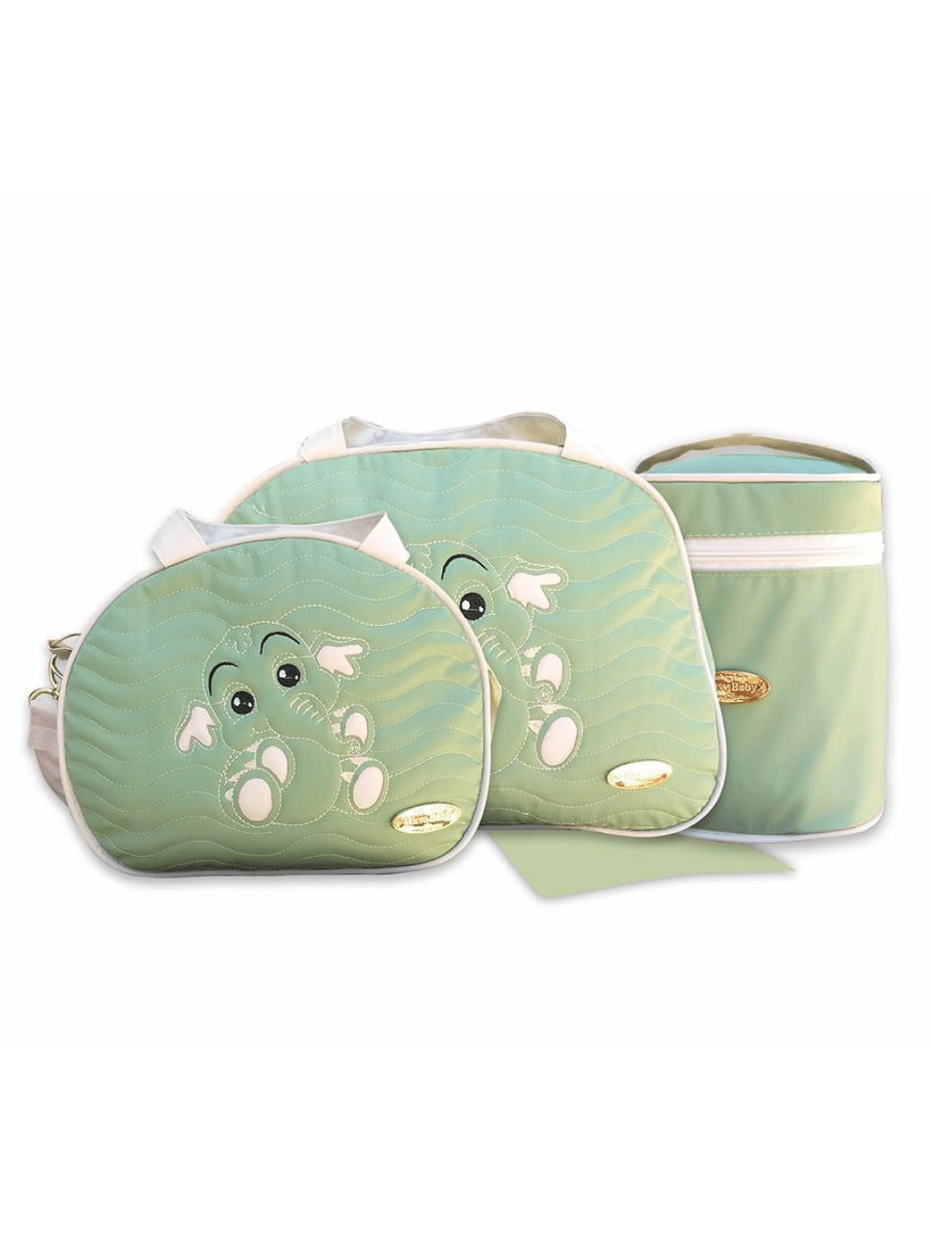 Kit Bolsa Saída Maternidade 4 Peças Frasqueira Trocador