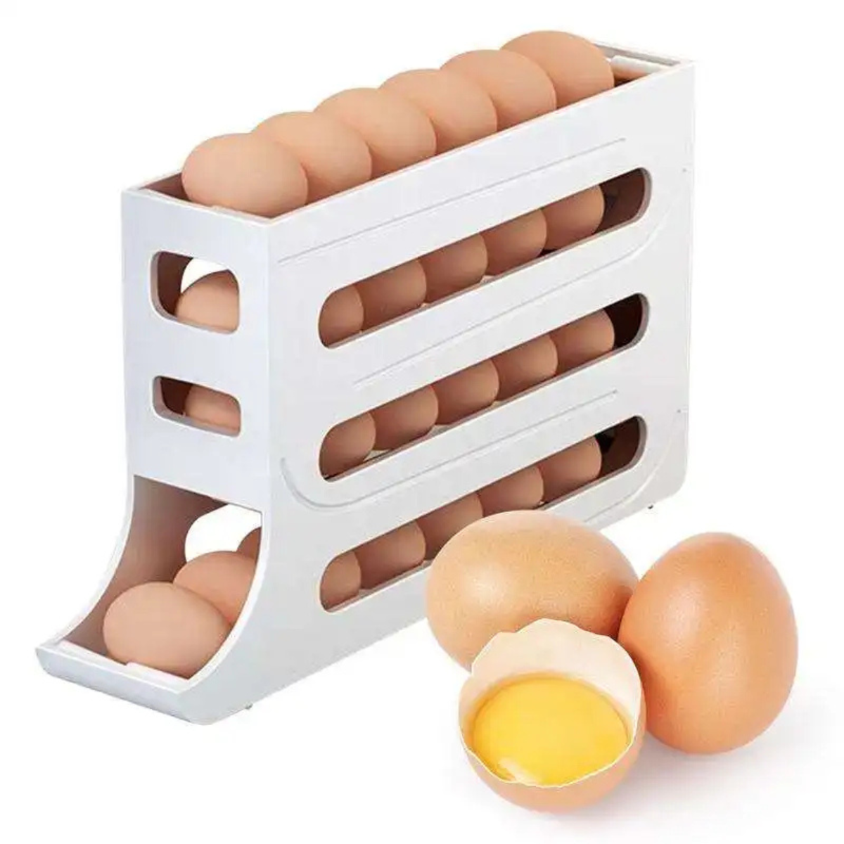 Porta Ovos Dispenser Organizador Bandeja De Ovos 4 Andar