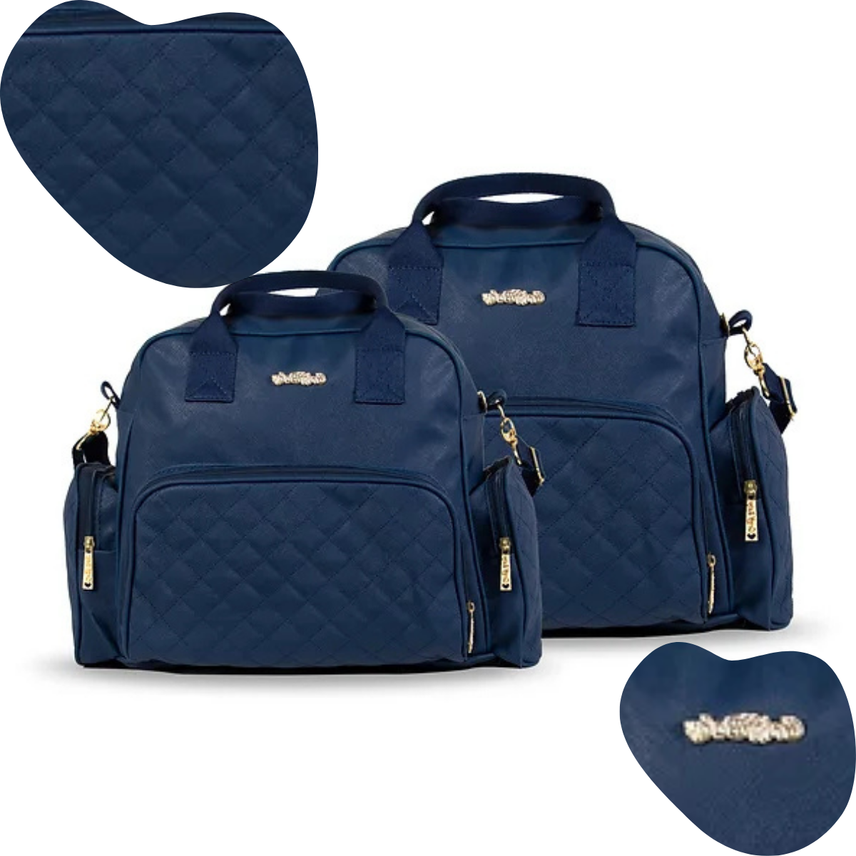 Kit Bolsa Saída Maternidade 2 Peças Mala Bebê De Griff Baby Resistente E Impermeável Menino Menina