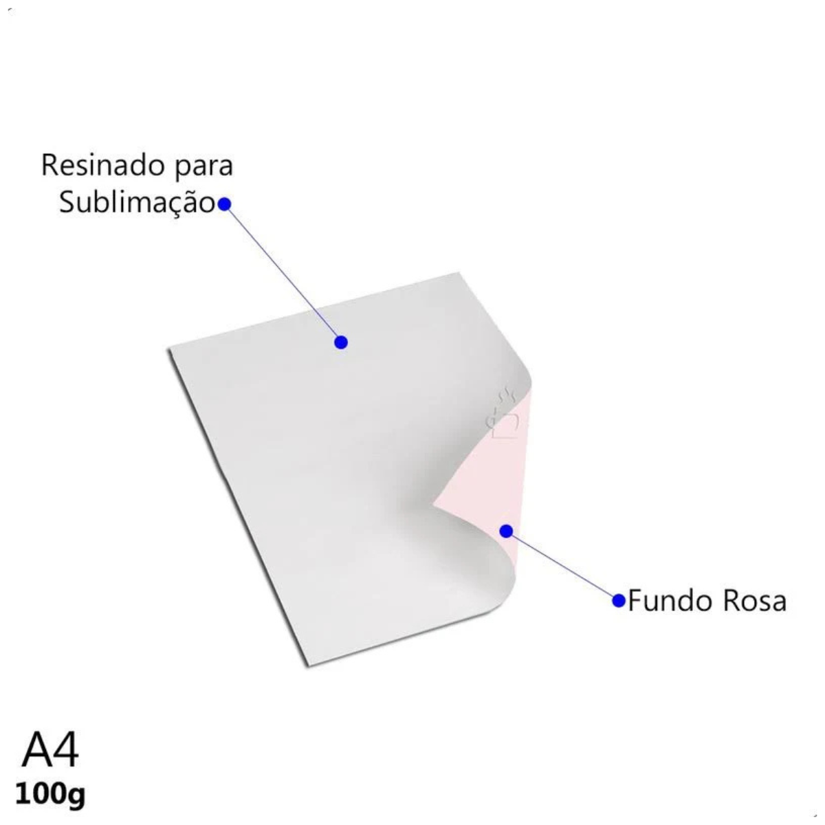 Papel Transfer Sublimático Jojo A4 300 Folha Fundo Rosa 100g
