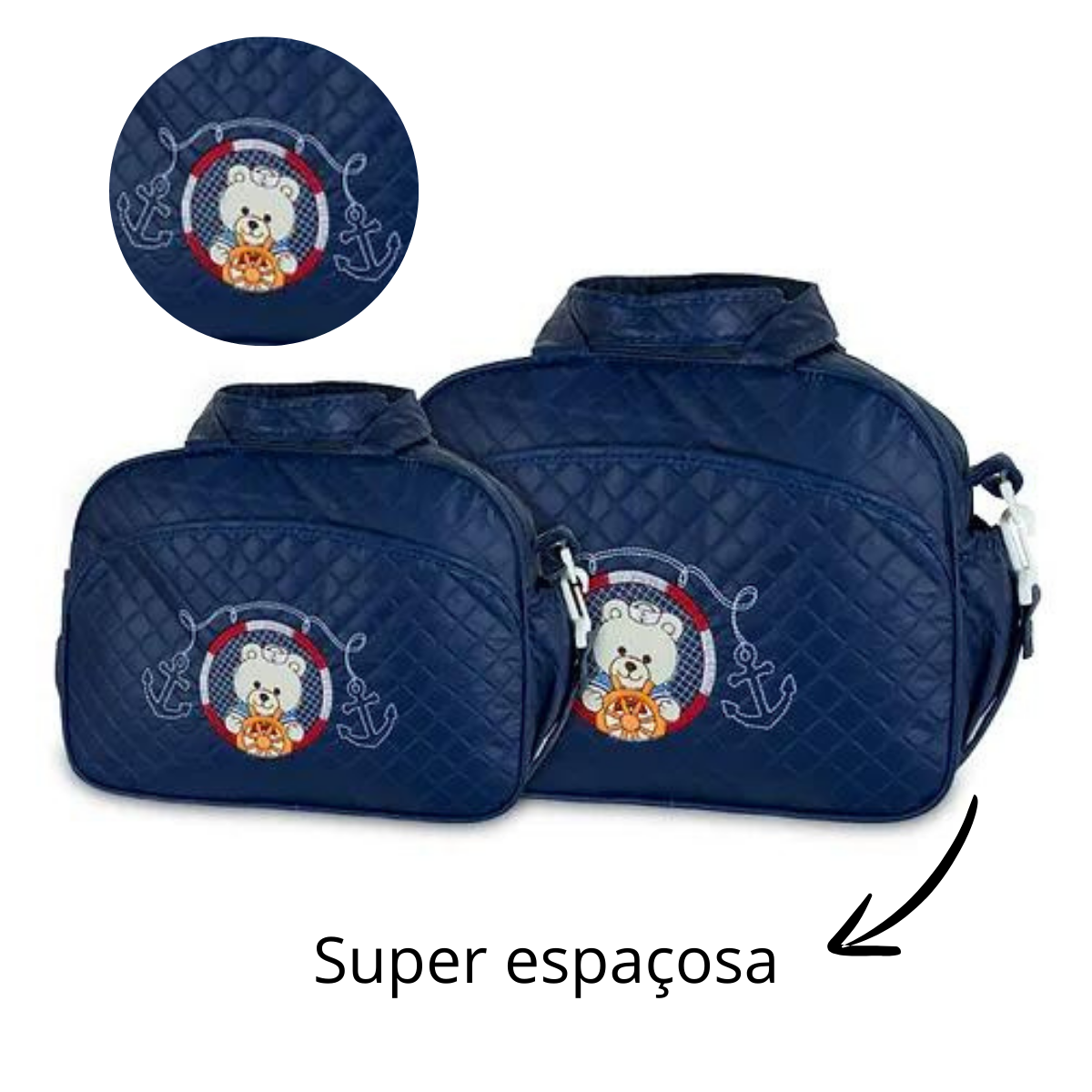 Kit 2 Bolsas Saída Maternidade Impermeável Reforçada Menino Menina Mãe E Bebê Barato