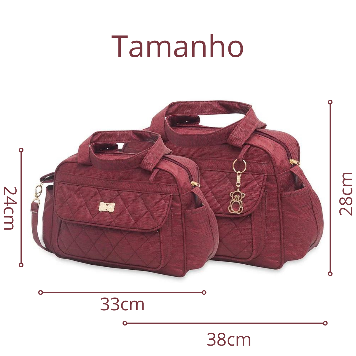 Kit 2 Bolsas Bebê Mala Saída Maternidade Com Alça Kit Luxo Barata Promoção