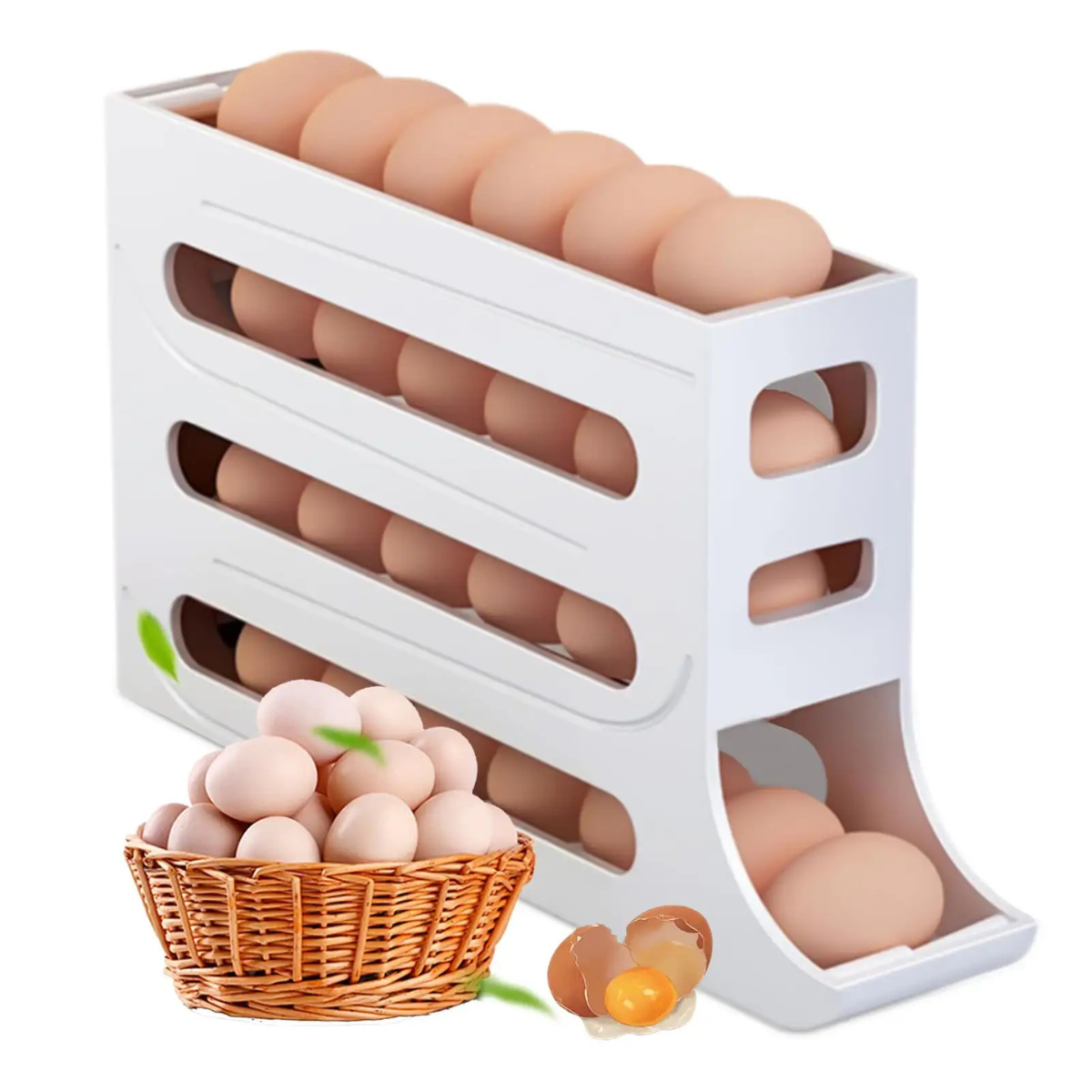 Porta Ovos Dispenser Organizador Bandeja De Ovos 4 Andar