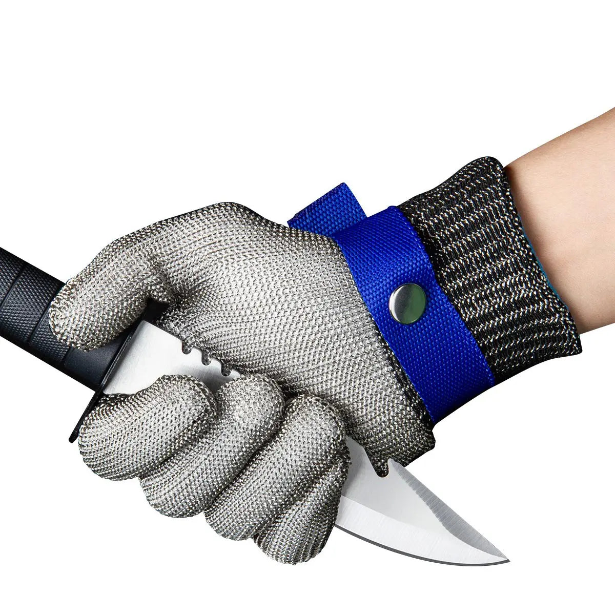 Luva De Açougueiro Anti Corte Segurança Malha Aço Inox Fios