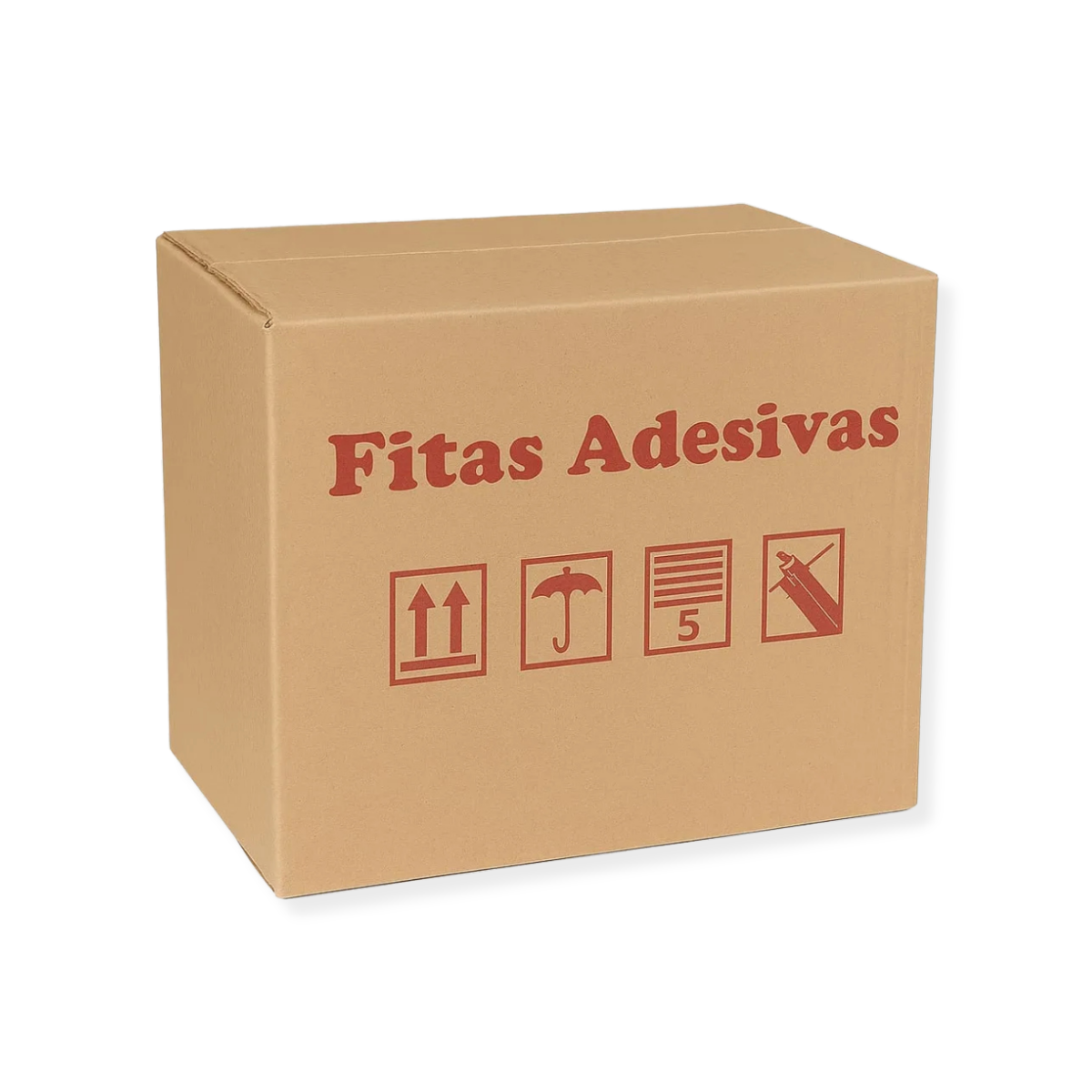 Fita Adesiva Cuidado Frágil 45mm x 100 Metros Resistente Caixa Papelão