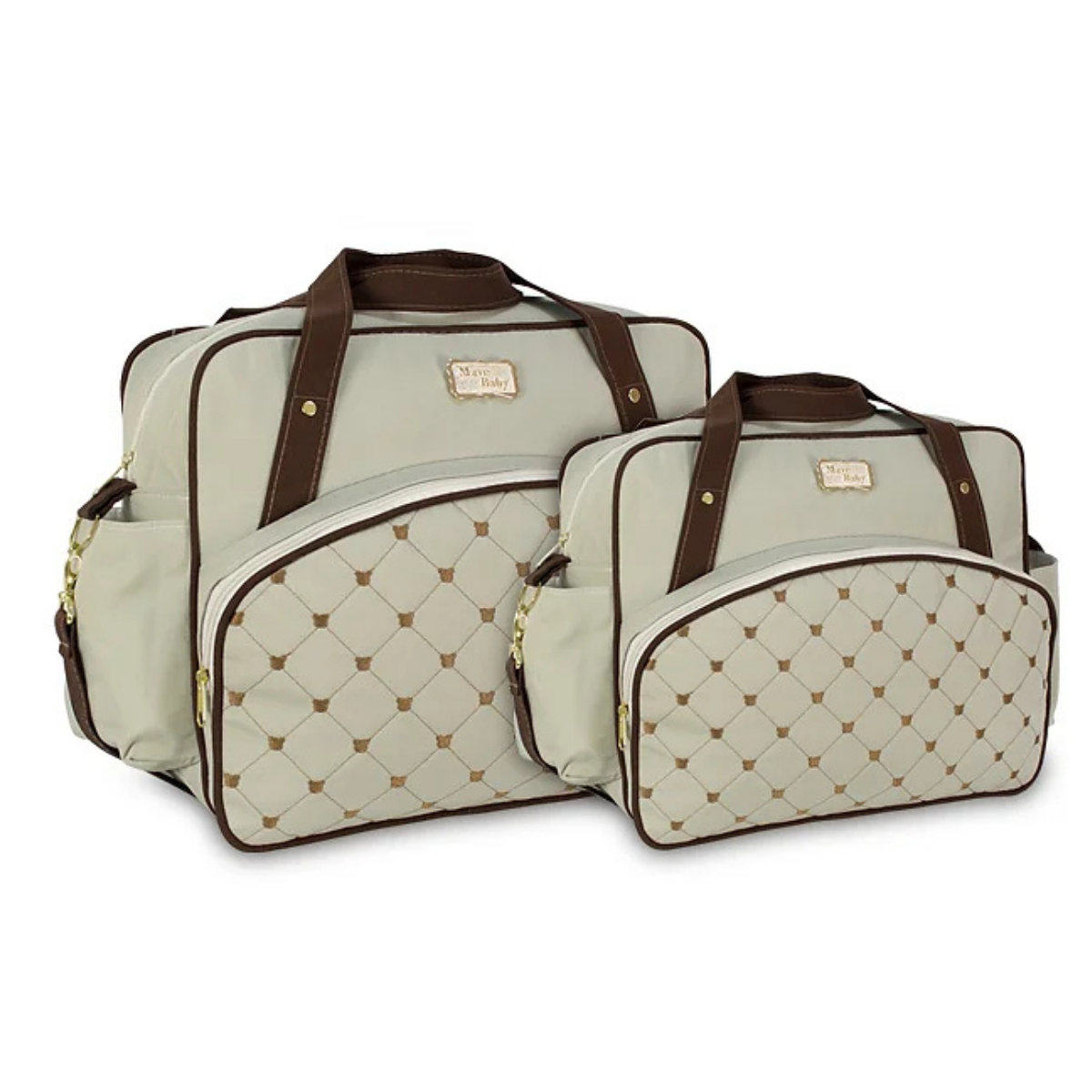 Kit 2 Bolsas Mala Saída Maternidade Bebê Luxo Com Alça Kit
