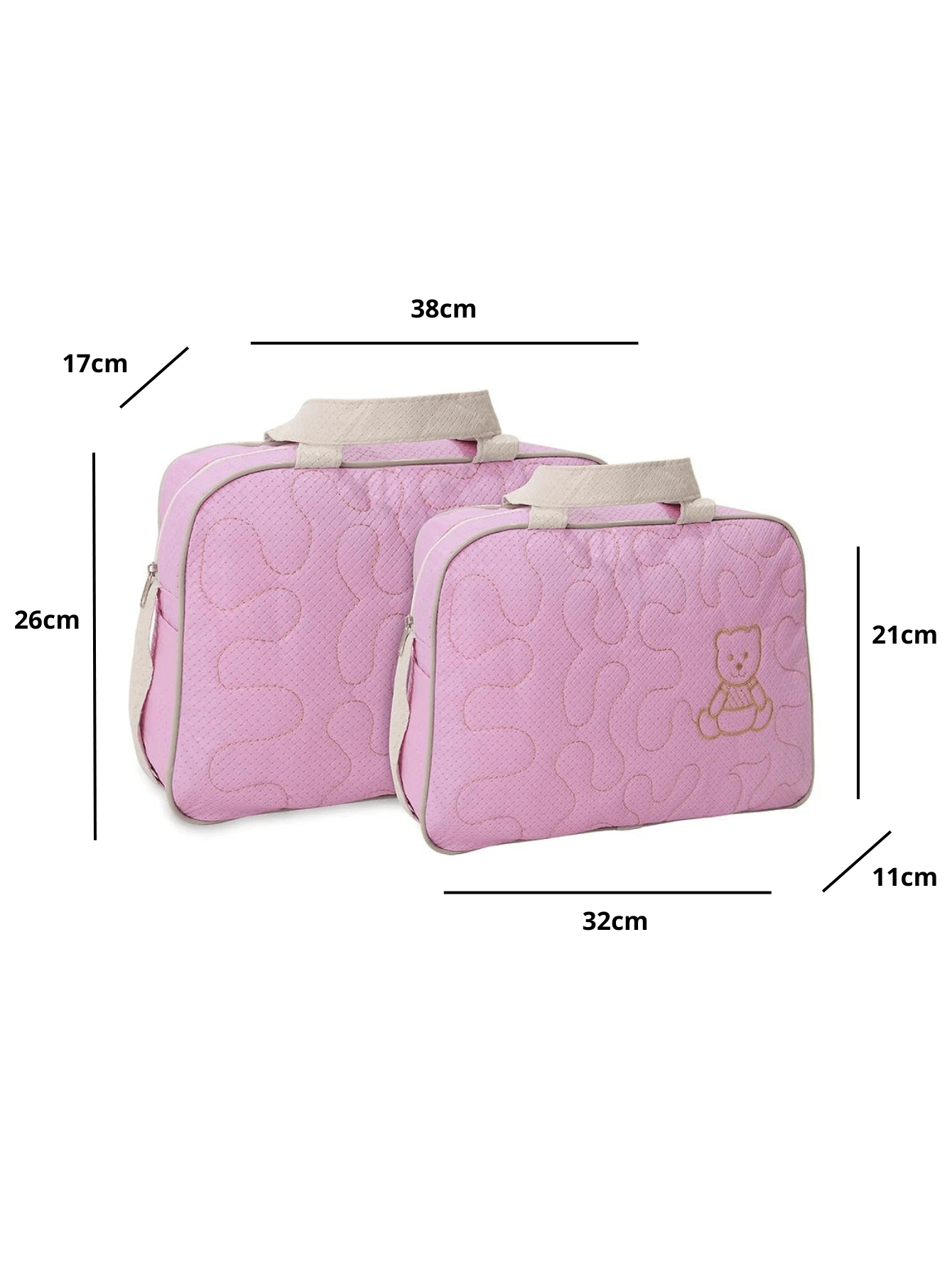 Kit Bolsas Saída Maternidade Reforçada Impermeável Bebê Menina Menino Enxoval Mave Baby Barata