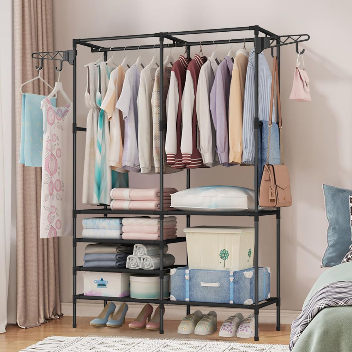 Guarda Roupa Portátil Multifuncional Sapateira Desmontável