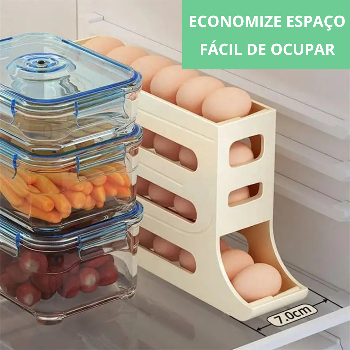Porta Ovos Dispenser Organizador Bandeja De Ovos 4 Andar