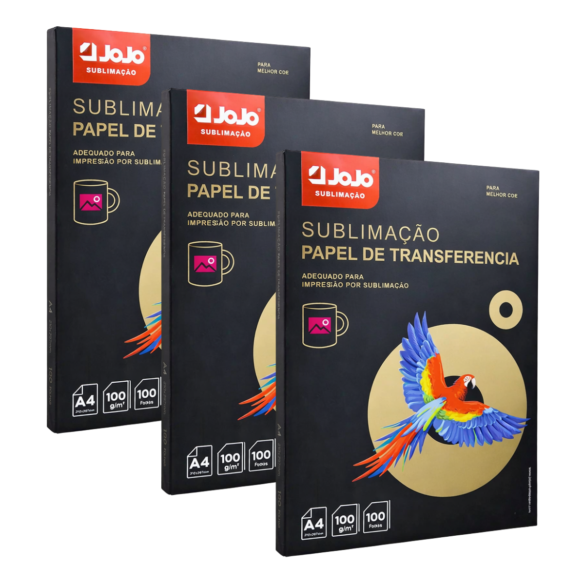 Papel Transfer Sublimático Jojo A4 300 Folha Fundo Rosa 100g