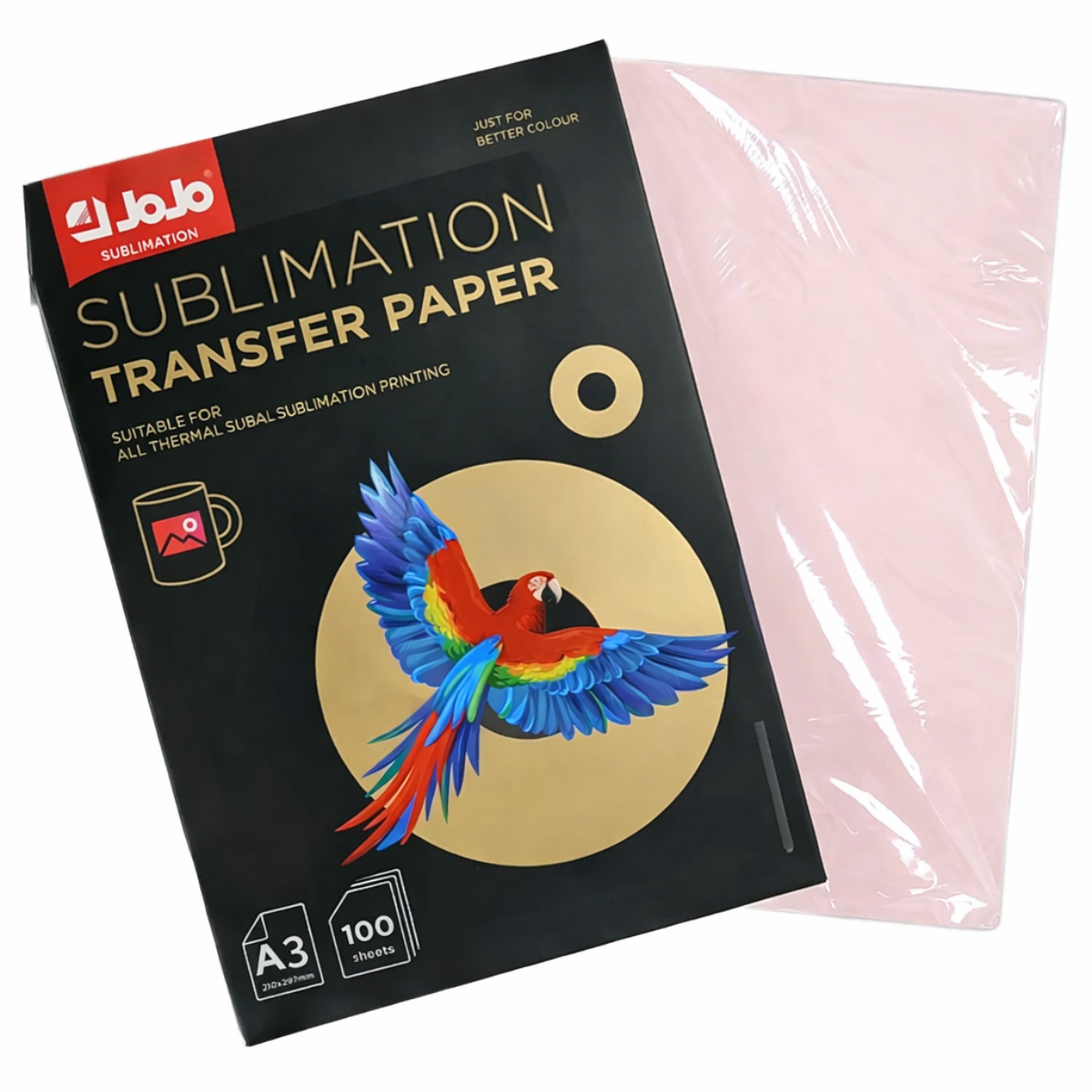 Papel Transfer Sublimático Jojo A3 100 Folha Fundo Rosa 100g