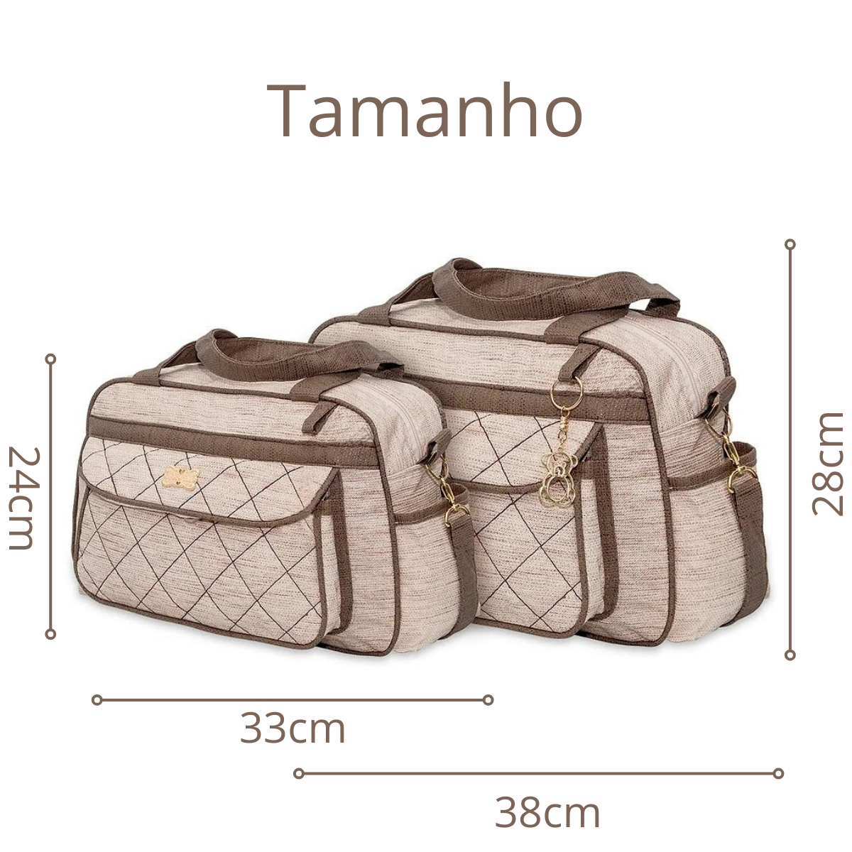 Kit 2 Bolsas Bebê Mala Saída Maternidade Com Alça Kit Luxo Barata Promoção