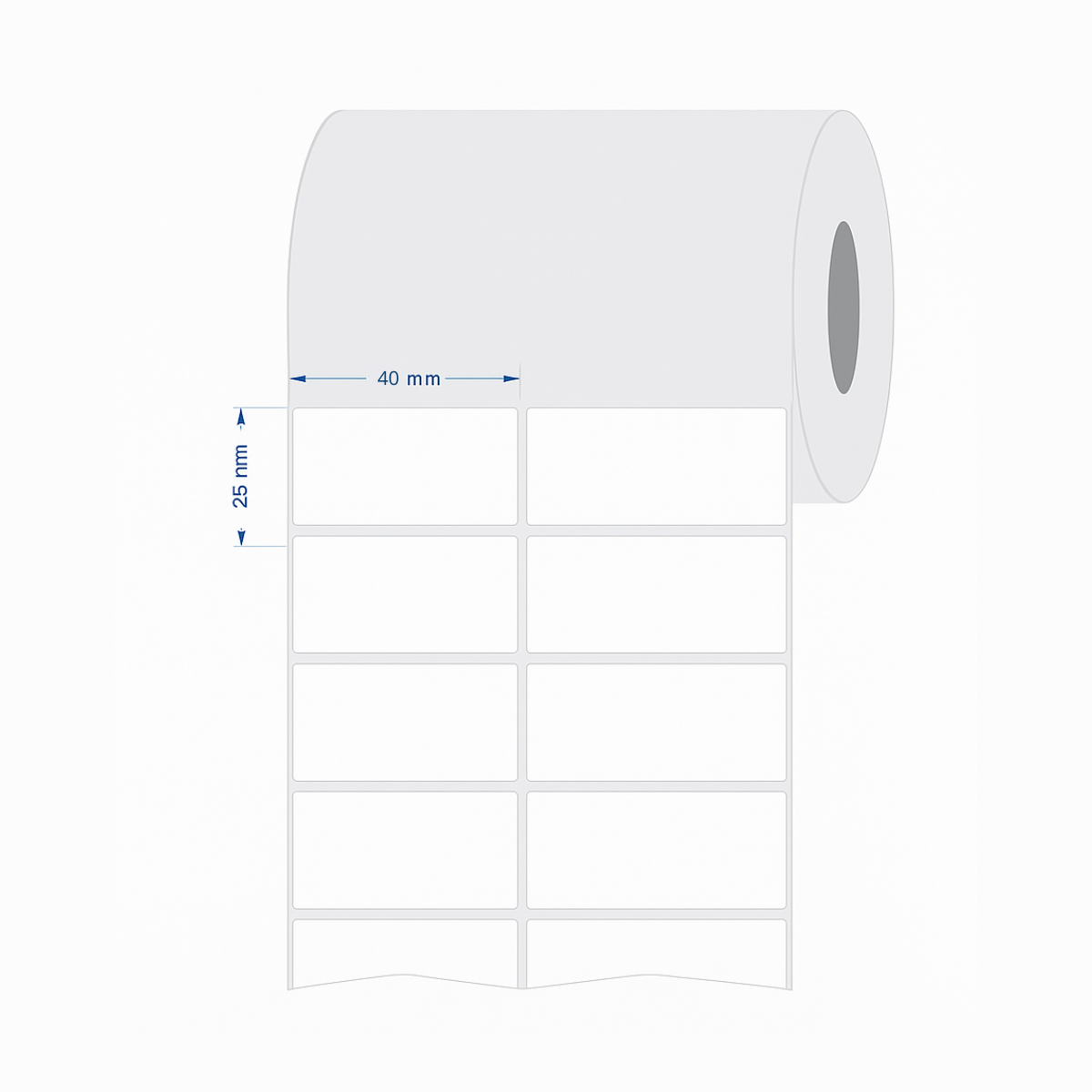 Rolos Etiquetas Térmica Full 40x25 2 Coluna 4x2,5cm Etiqueta Sku