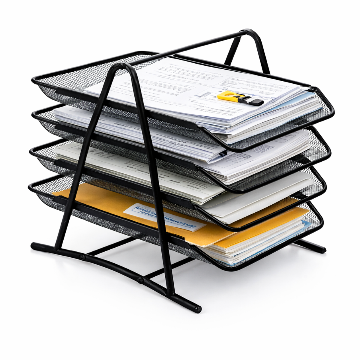 Suporte Organizador De Papel A4 Documentos Escritório Mesa