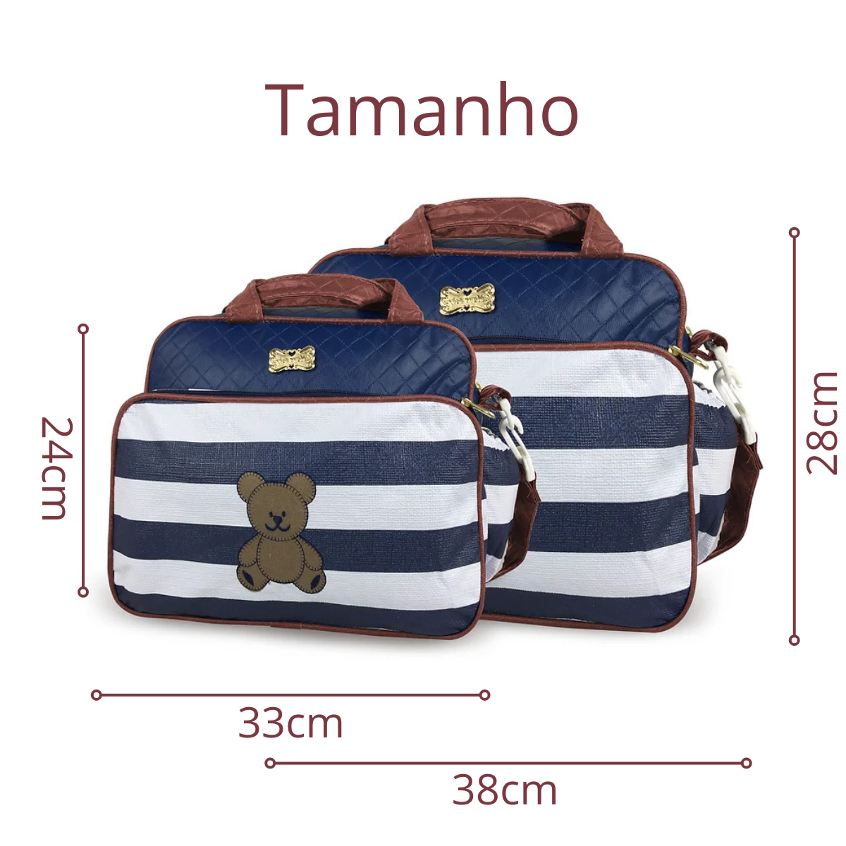 Kit Bolsa Bebê Saída Mala Maternidade Impermeável Térmica