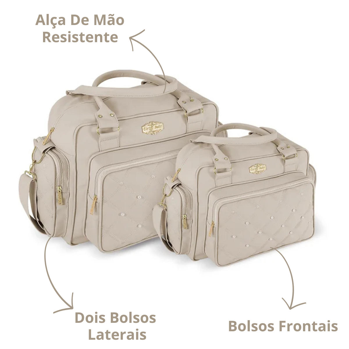 Bolsa Maternidade Kit Mala Saída Impermeável Luxo 2 Peças
