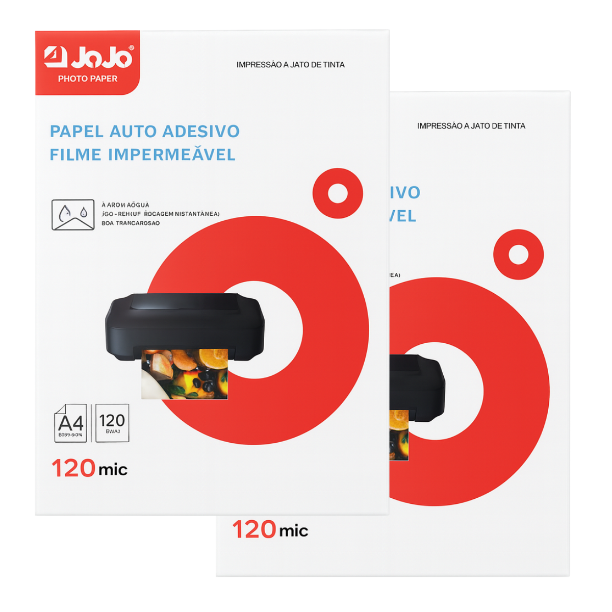 Vinil Adesivo A4 Branco 120 Mic Jojo Paper Papel Adesivo Brilhante Para Impressão