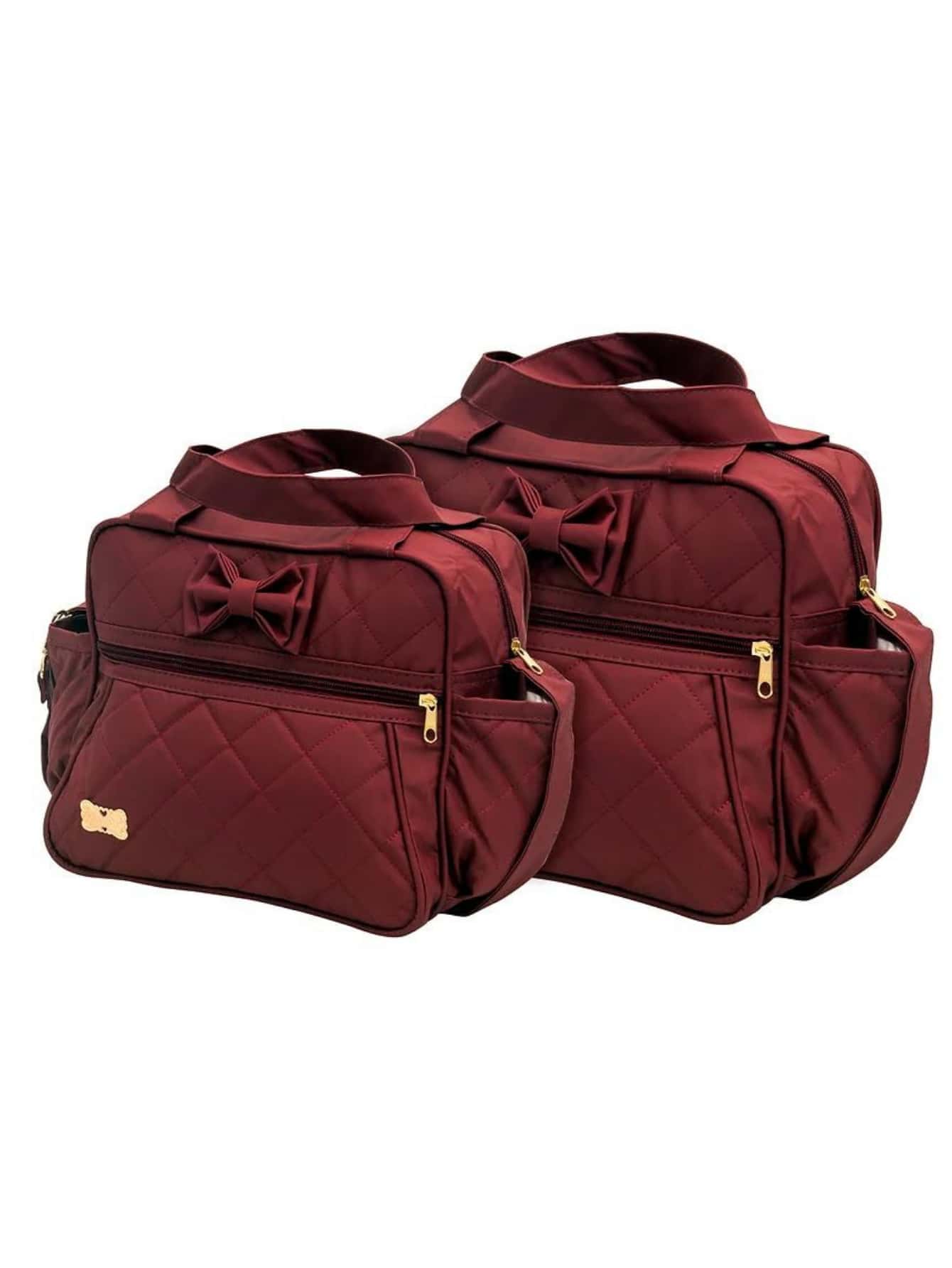Kit Bolsa Maternidade Rosas 2 Peças Impermeável Luxo Mala De Flor Reforçada Menino Menina Bebê Barato
