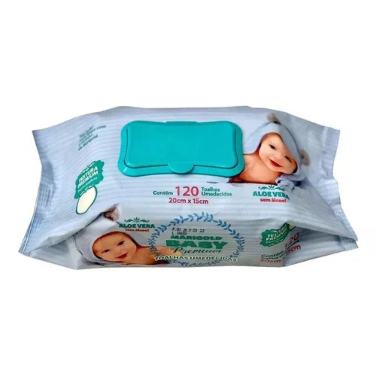 Kit 720 Toalhas Umedecidas Marigold Baby 6 Pacotes De Lenço Premium Com 120 Cada