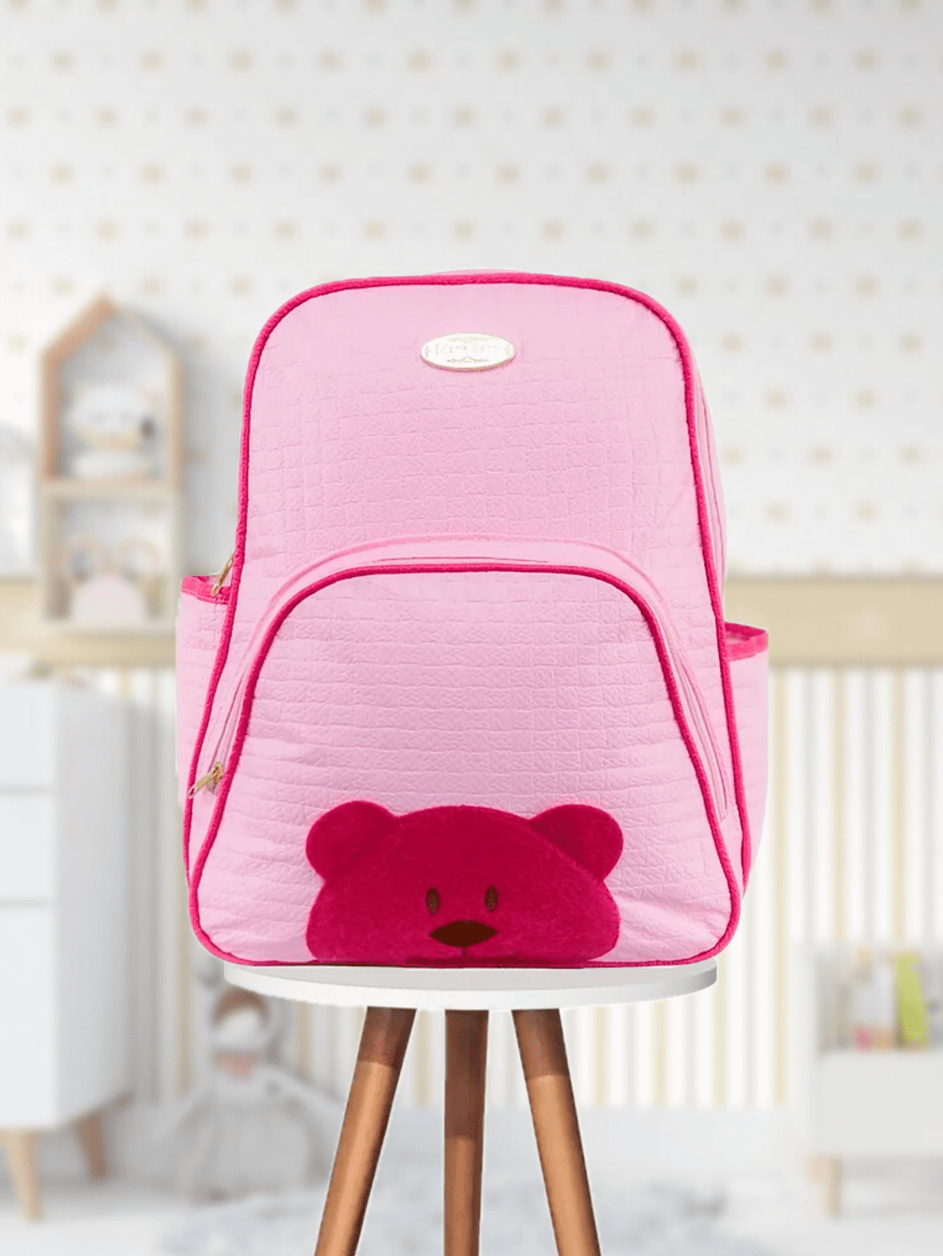 Mochila Para Criança Ursinho Reforçada Impermeável Mala Maternidade Luxo Bolsa Mochilinha Menino Menina Bebê Barato