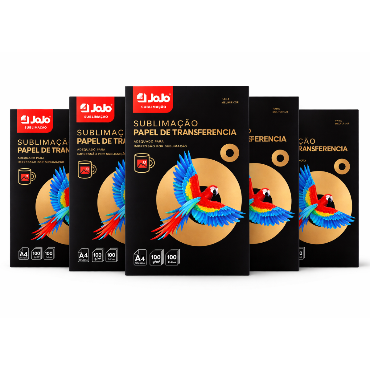 Papel Transfer Sublimático Jojo A4 500 Folha Fundo Rosa 100g