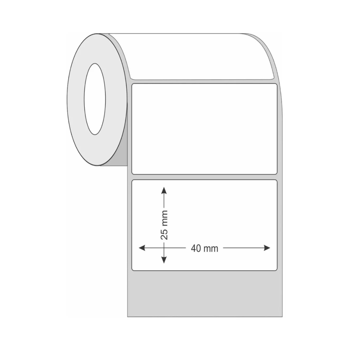 Rolos 40x25 1 Coluna 2.000 Etiquetas Térmica 4x2,5cm Etiqueta Full Sku