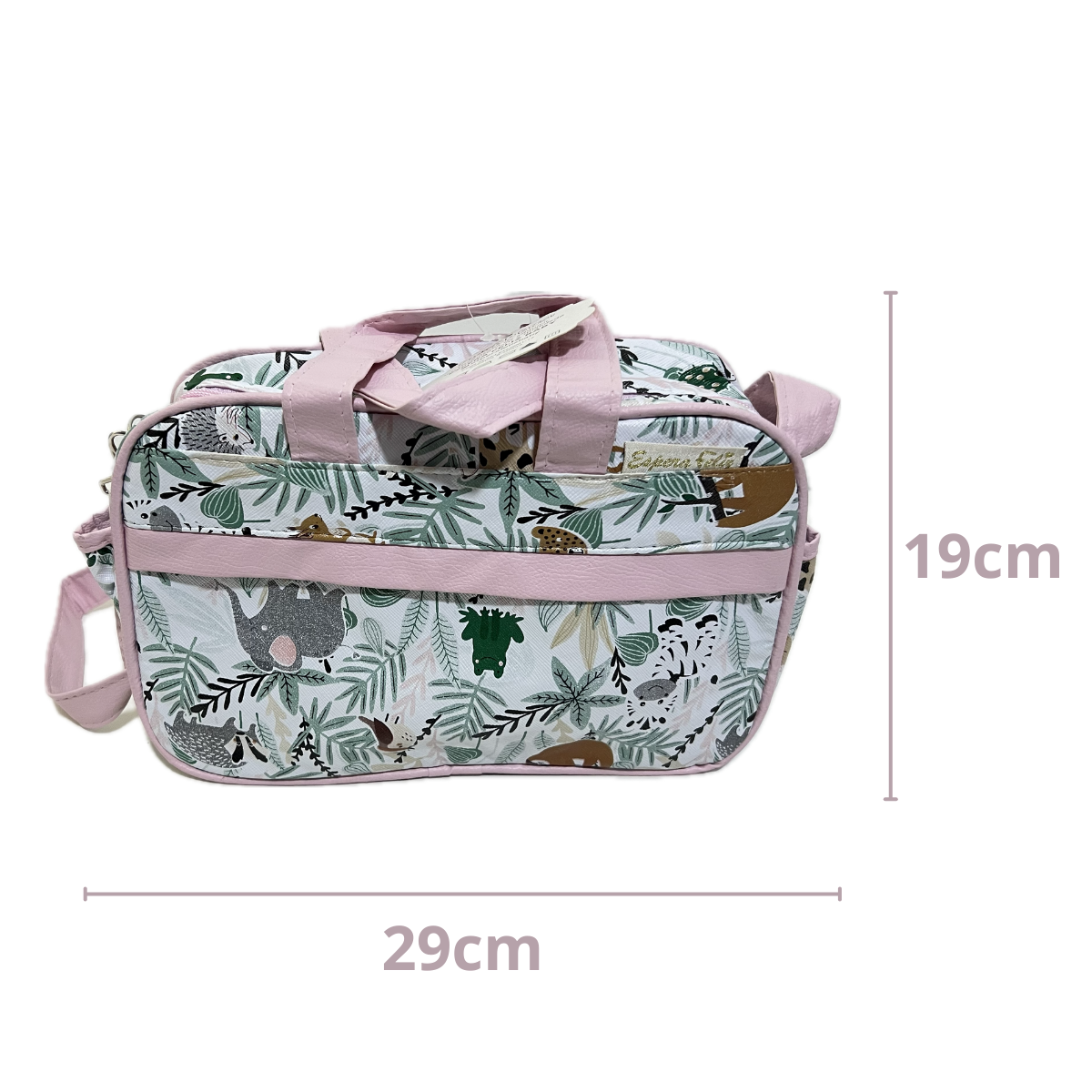 Kit Bolsa Maternidade 3 Peças Trocador Animais Safari Bebê