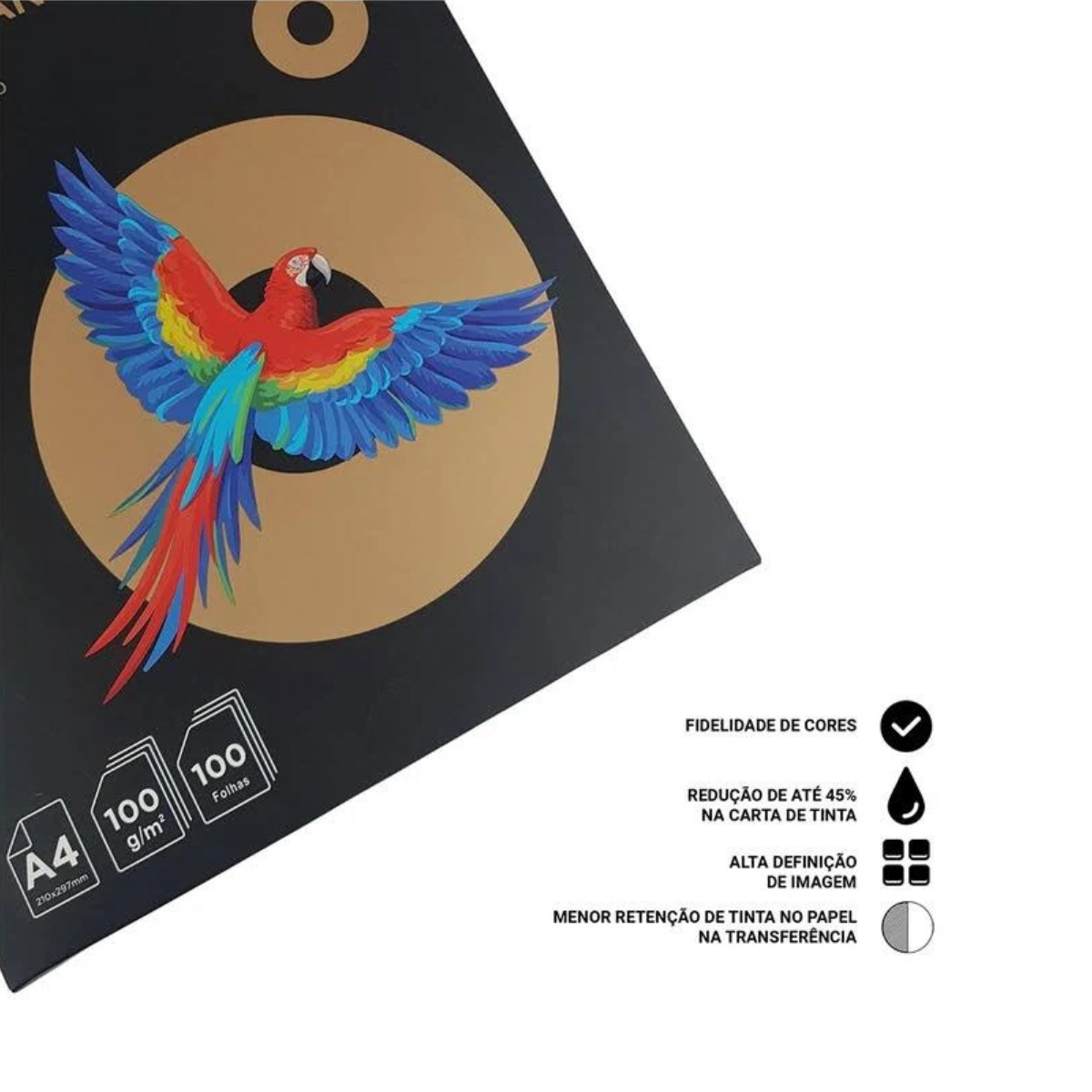 Papel Transfer Sublimático Jojo A4 300 Folha Fundo Rosa 100g