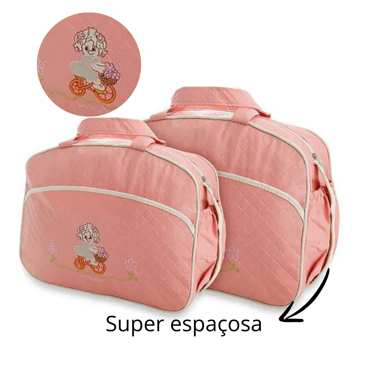 Kit 2 Bolsas Saída Maternidade Impermeável Reforçada Menino Menina Mãe E Bebê Barato