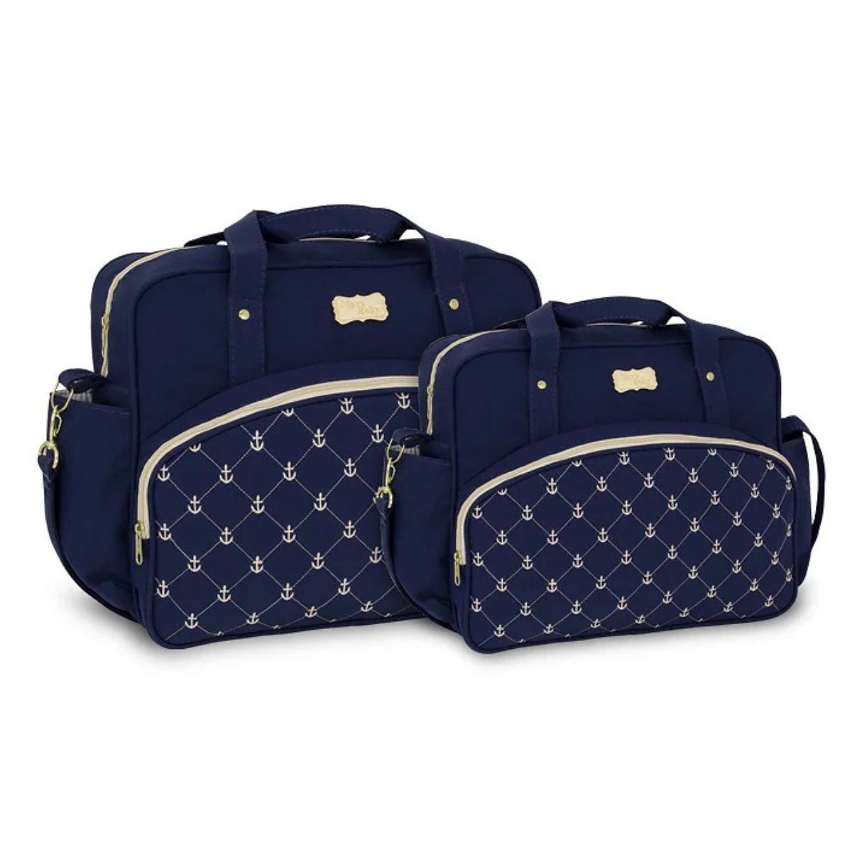 Kit 2 Bolsas Mala Saída Maternidade Bebê Luxo Com Alça Kit