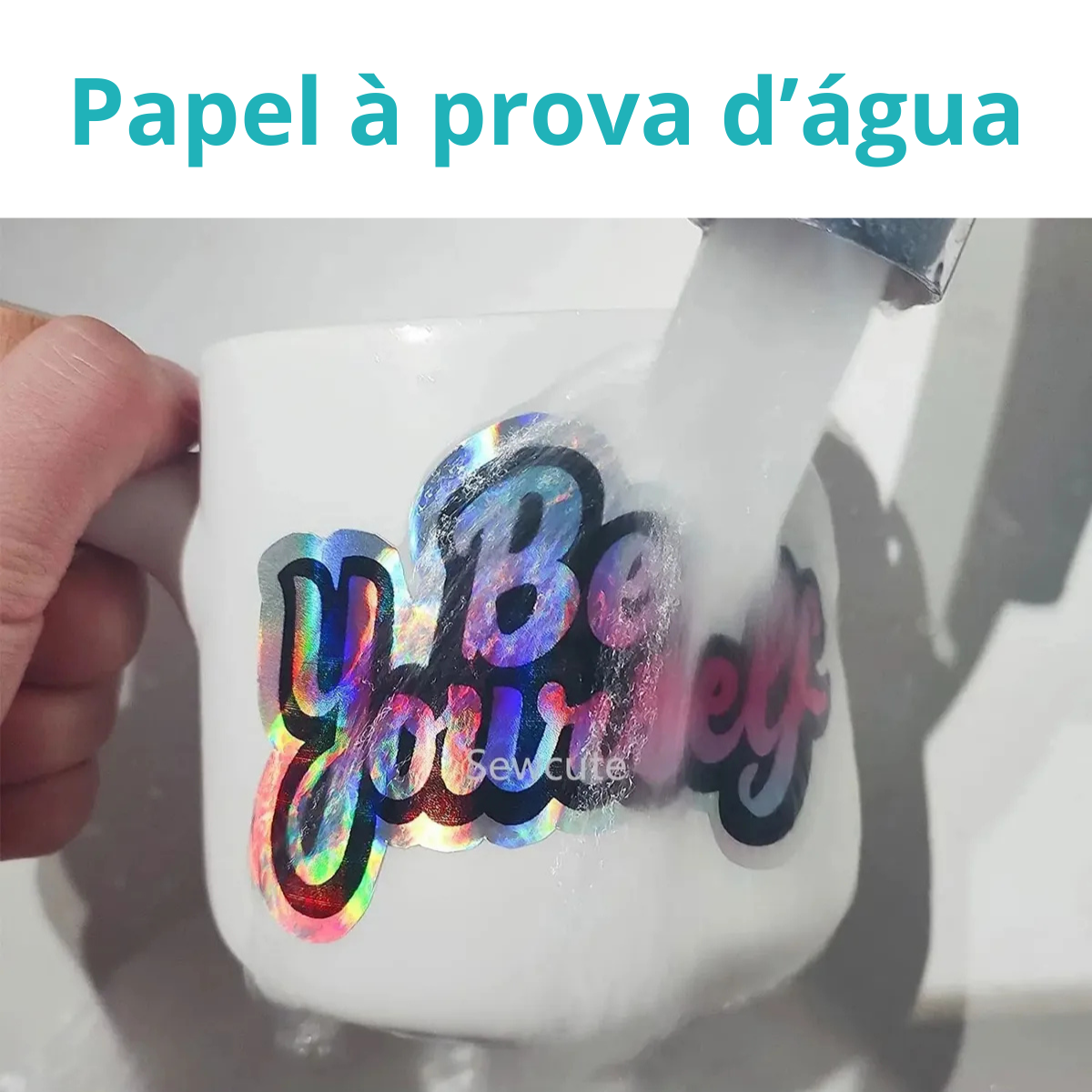 Papel Vinil Holográfico A4 40 Fls À Prova d’Água Jato Tinta